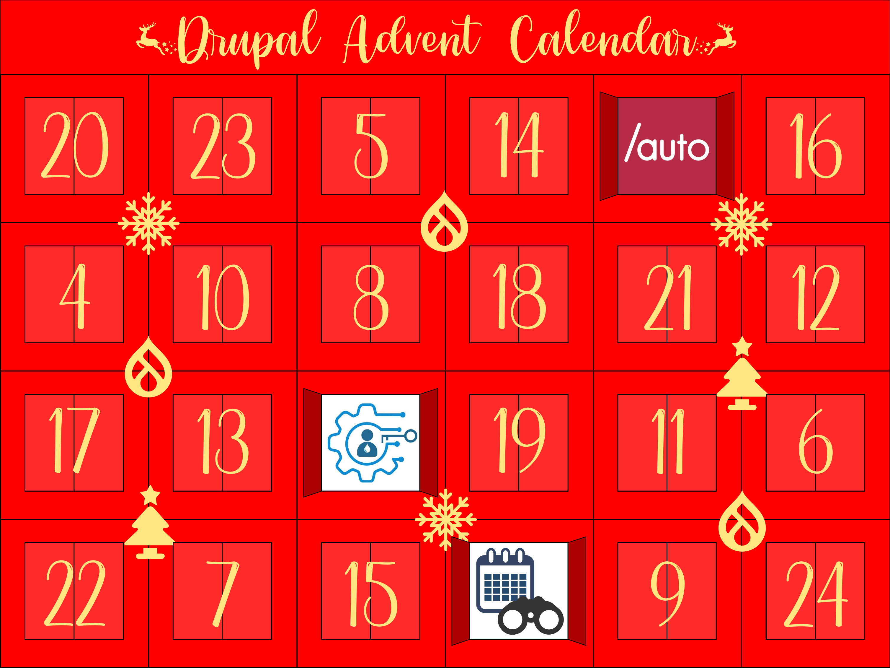 Advent calendar with door 3 open, revealing Pathauto logo