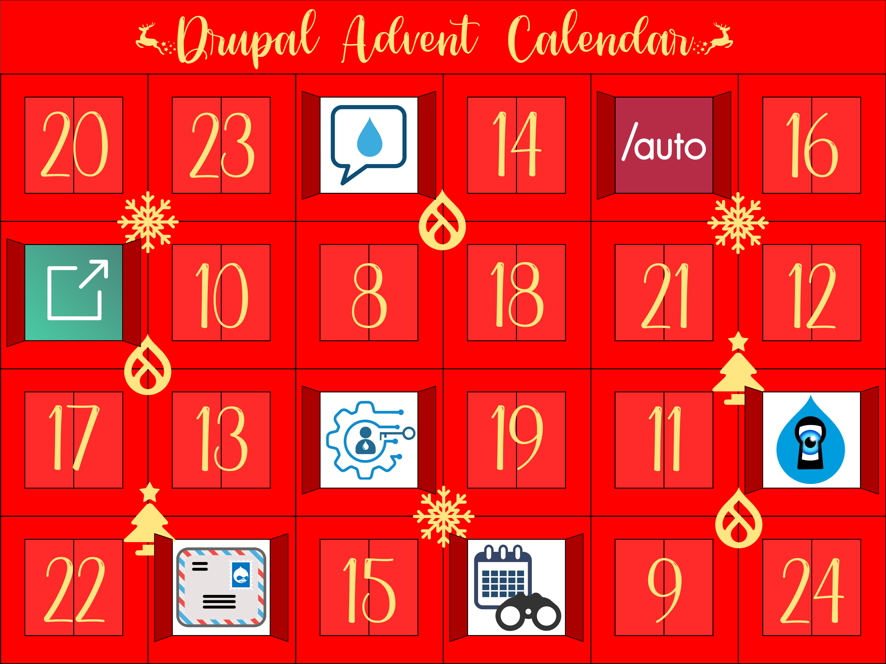 Advent Calendar with Door 7 open revealing the Address module