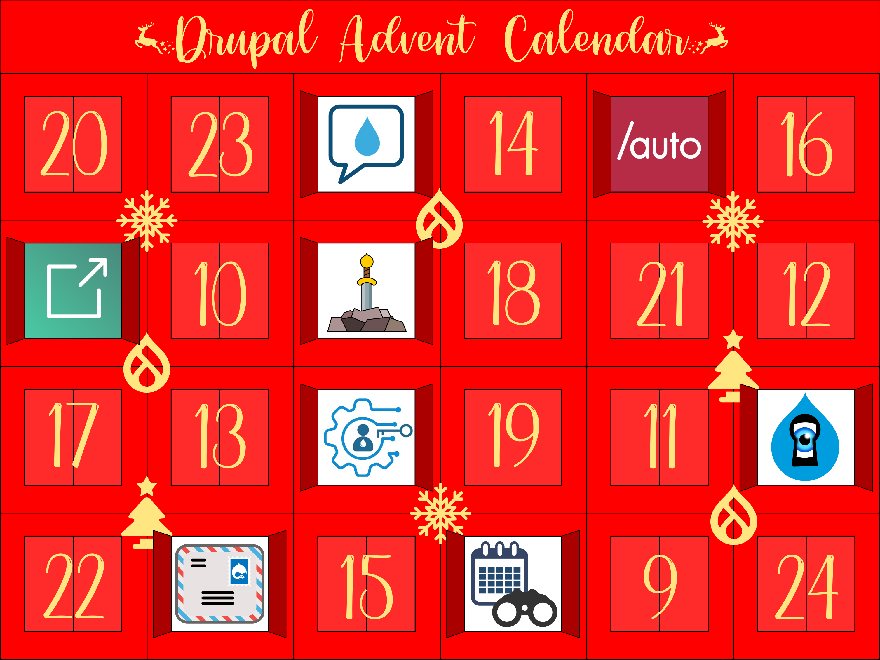 Advent Calendar with door 8 open, revealing Chosen module