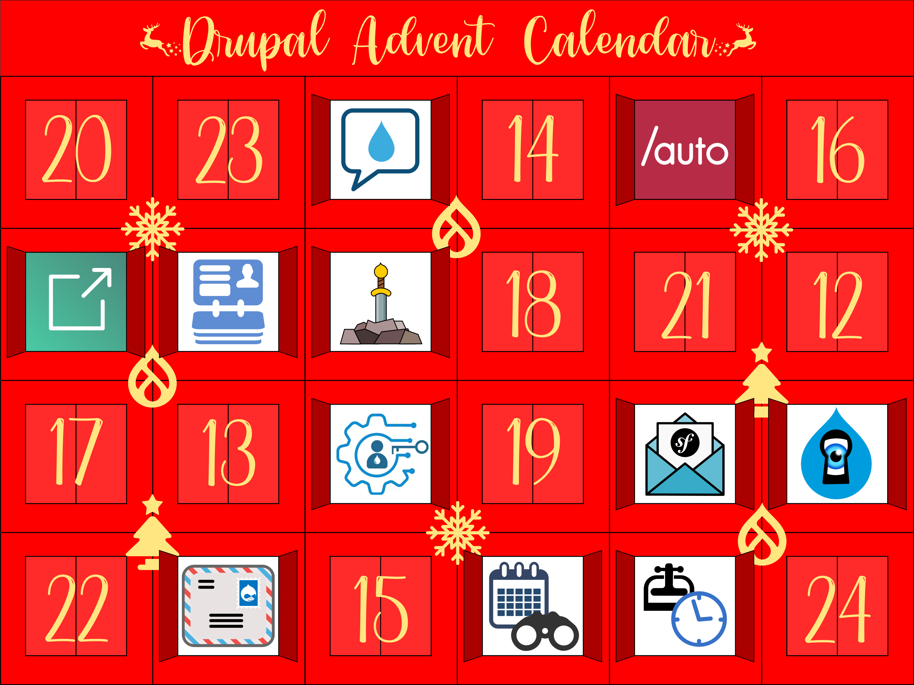 Advent Calendar with door 11 open, revealing Symfony Mailer