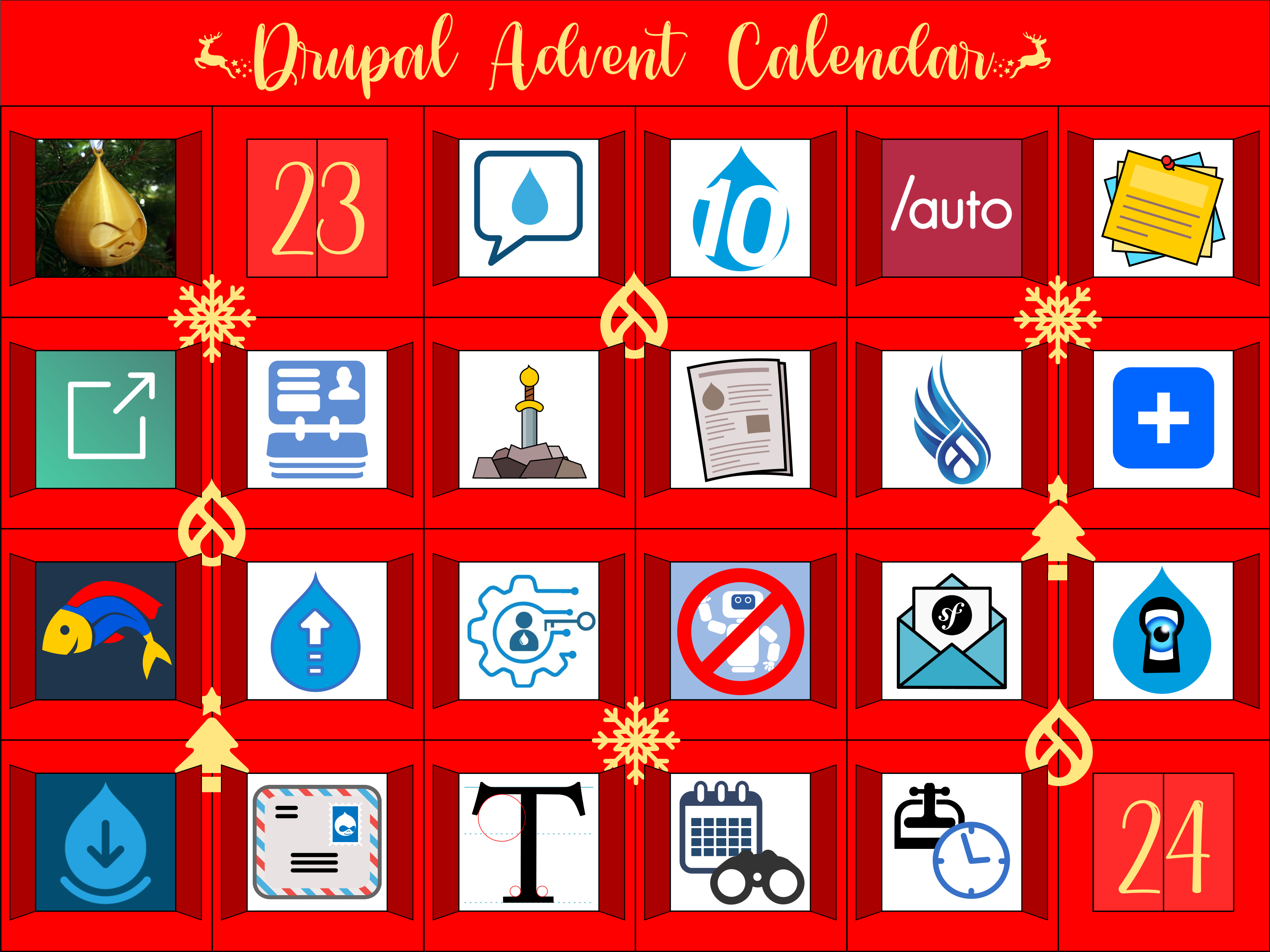 Advent Calendar with door 22 open, revealing Project Browser