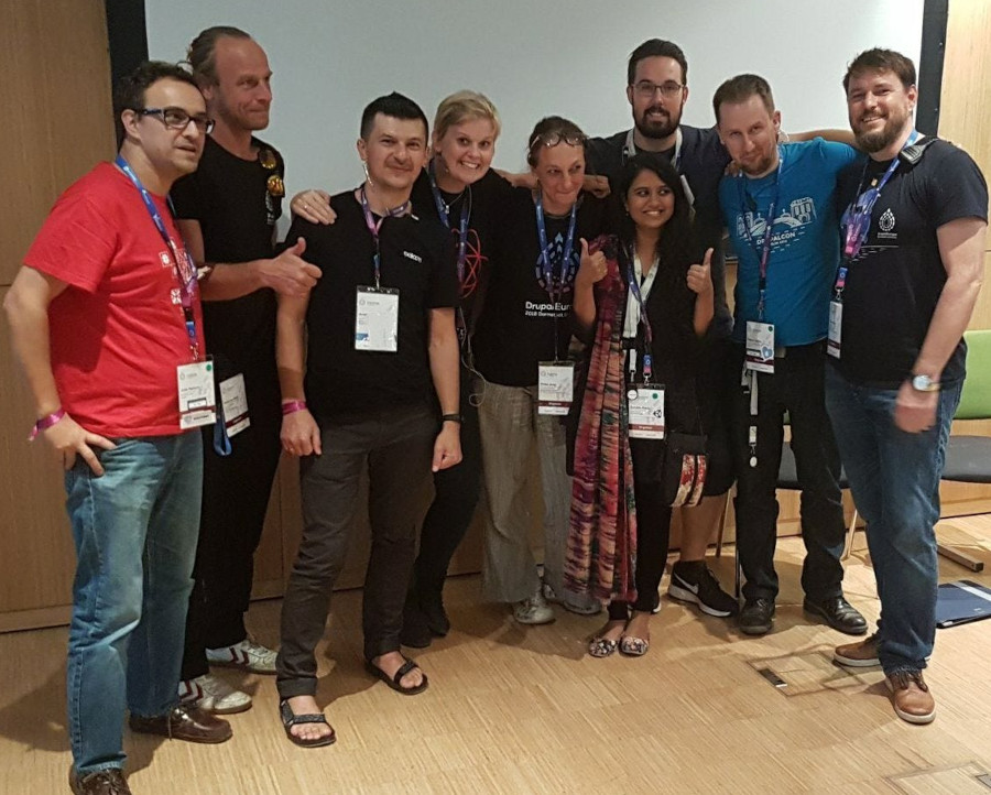 Photo of Drupal Europe 2018 Organising Team taken at the venue in Darmstadt