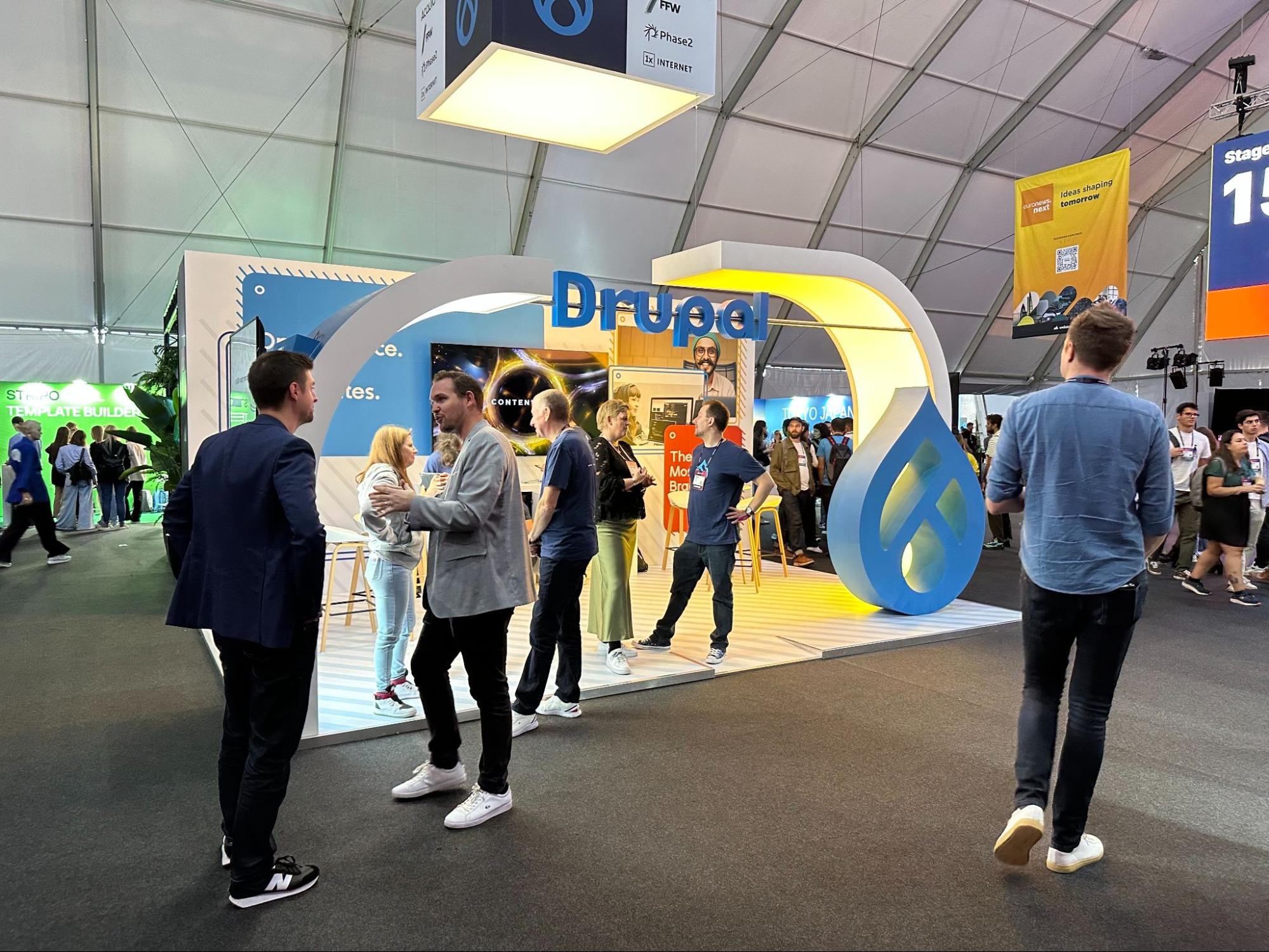 Photo of the Drupal booth
