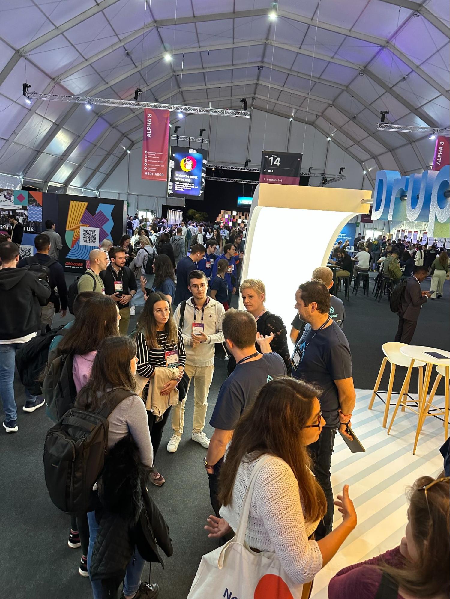 Photo of the Drupal booth