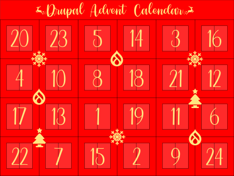 Advent Calendar with all doors closed