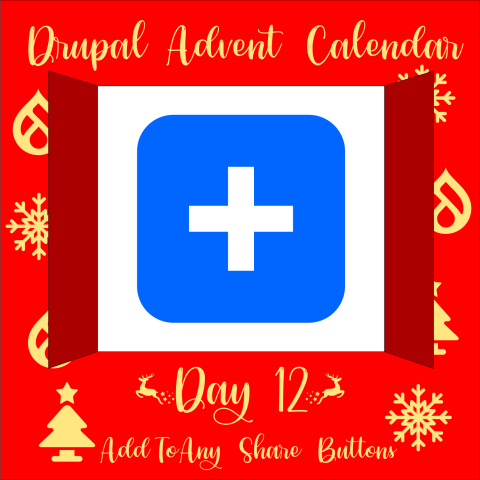 Advent Calendar door 12 containing AddToAny Share Buttons