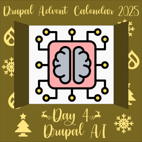 Door 4 opens to reveal an illustration of brain on a microchip
