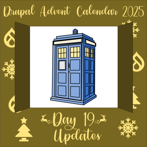 Door 19 opens to reveal a Brisish Police box disguising a time machine