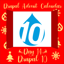 Advent Calendar door 14 containing Drpal 10 icon