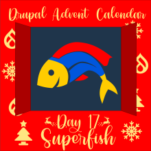 Advent Calendar door 17 containing Superfish icon