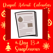 Advent Calendar door 18 containing Simplenews