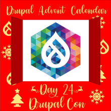Drupal Advent Calendar door 20 containing DrupalCon