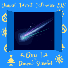 Door 1 showing a star with a comet-like tail