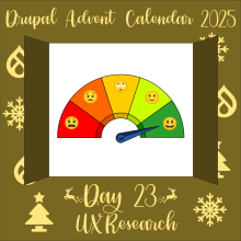 Day 23 contains a gauge representing user satisfaction with emojis