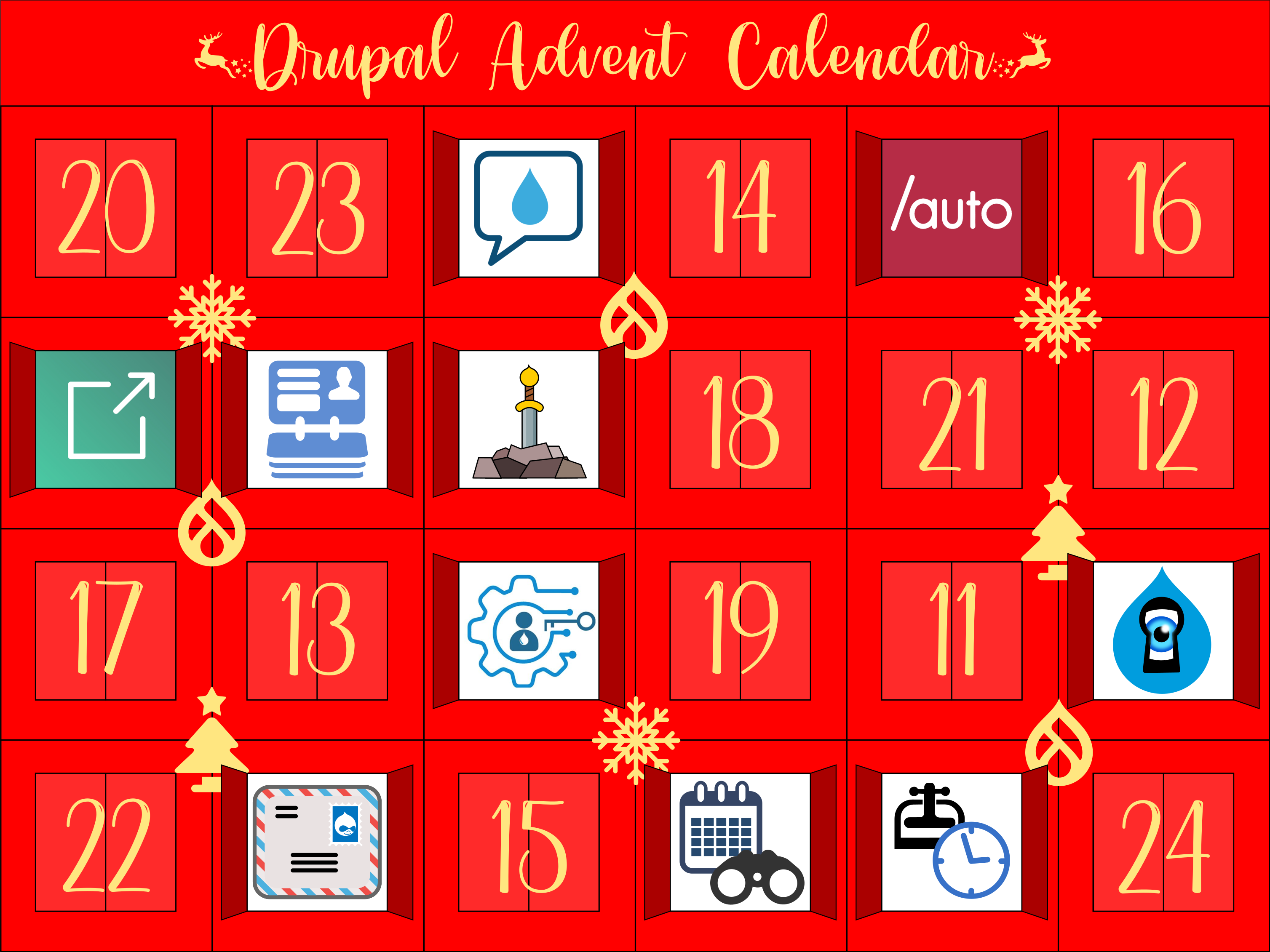Advent Calendar with door 10 open containing the Contact Storage module