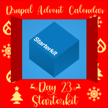 Advent Calendar door 23 containing StarterKit, a box with the word StarterKit